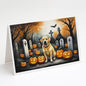 Caroline's Treasures DAC2059GCA7P Yellow Labrador Retriever Spooky Halloween Greeting Cards and Envelopes Pack of 8 Blank Cards with Envelopes Whimsical A7 Size 5x7 Blank Greeting Cards