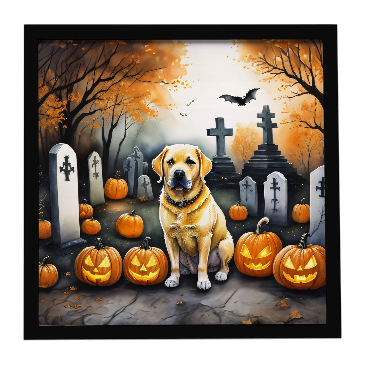Caroline's Treasures Labrador Retriever Dogs Framed Metal Wall Art 8x8 In