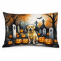 Caroline's Treasures DAC2059PILLOWCASE Yellow Labrador Retriever Spooky Halloween Fabric Standard Pillowcase Lightweight Super Soft Easy Care Decorative Artwork Pillowcase, Standard