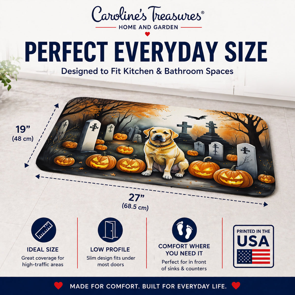Caroline's Treasures Labrador Retriever Dogs Memory Foam Mat 19x27