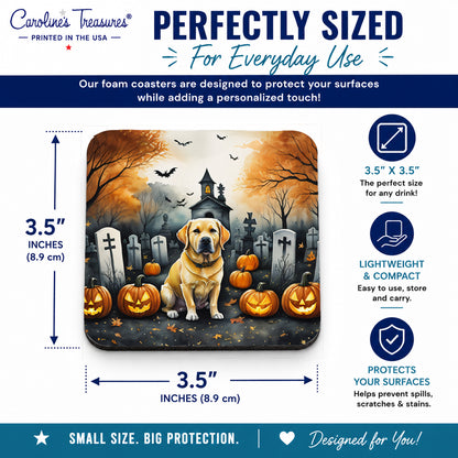Caroline's Treasures Labrador Retriever Dogs Foam Drink Coasters Set of 4