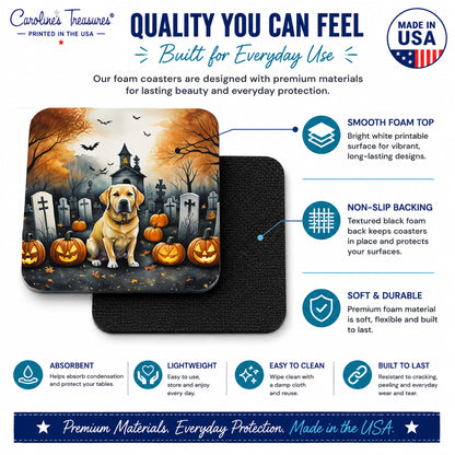 Caroline's Treasures Labrador Retriever Dogs Foam Drink Coasters Set of 4
