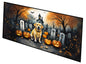 Caroline's Treasures Yellow Labrador Retriever Spooky Halloween Runner Mat 28x58 Front Door Mat Indoor Outdoor Rugs for Entryway Hallway Foyer Non Slip Washable Wide Doormat