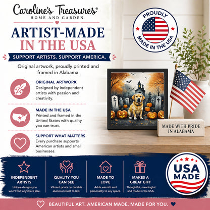 Caroline's Treasures Labrador Retriever Dogs Framed Metal Wall Art 8x8 In