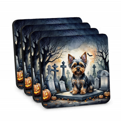 Caroline's Treasures Yorkshire Terrier Dogs Foam Drink Coasters Set of 4