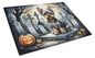 Caroline's Treasures DAC2061LCB Yorkshire Terrier Spooky Halloween Glass Cutting Board Large Decorative Tempered Glass Kitchen Cutting and Serving Board Large Size Chopping Board