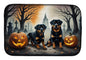 Caroline's Treasures DAC2062DDM Rottweiler Spooky Halloween Dish Drying Mat Absorbent Dish Drying Mat Pad for Kitchen Counter Dish Drainer Mat for Countertop, 14 x 21, Multicolor
