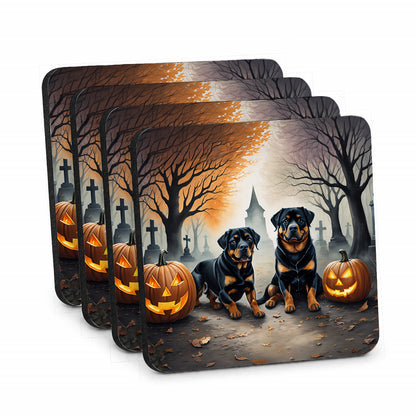 Caroline's Treasures Rottweiler Dogs Foam Drink Coasters Set of 4