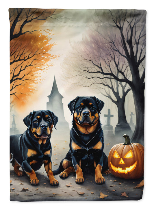 Caroline's Treasures DAC2062GF Rottweiler Spooky Halloween Garden Flag Mailbox Flag Decorative Yard Flag Banner Outside Patio Artwork Yard Flower Beds, Garden Size, Multicolor