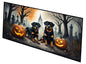 Caroline's Treasures Rottweiler Spooky Halloween Runner Mat 28x58 Front Door Mat Indoor Outdoor Rugs for Entryway Hallway Foyer Non Slip Washable Wide Doormat