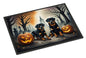 Caroline's Treasures DAC2062MAT Rottweiler Spooky Halloween Doormat 18x27 Front Door Mat Indoor Outdoor Rugs for Entryway, Non Slip Washable Low Pile, 18H X 27W