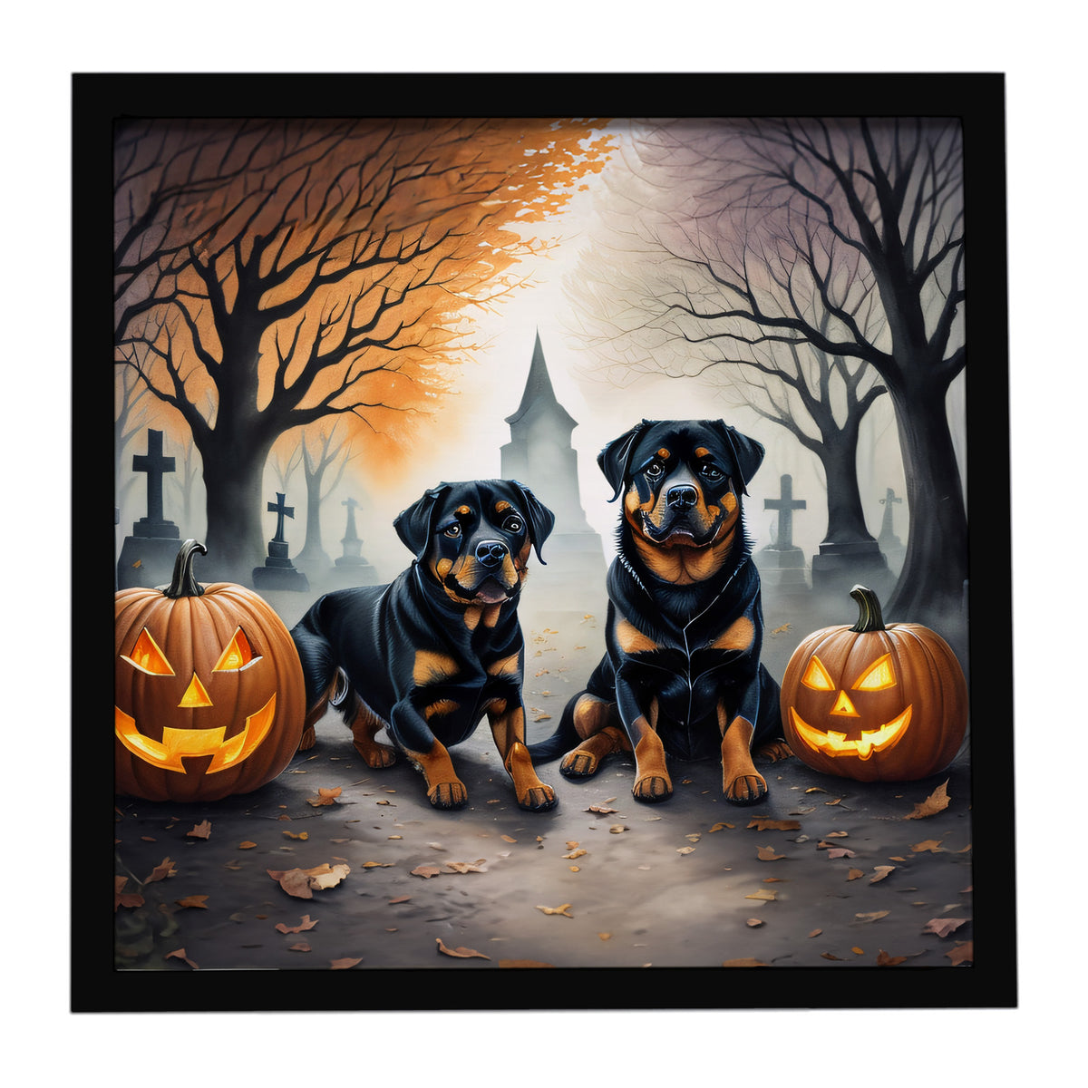 Caroline's Treasures Rottweiler Dogs Framed Metal Wall Art 8 x 8 Inch