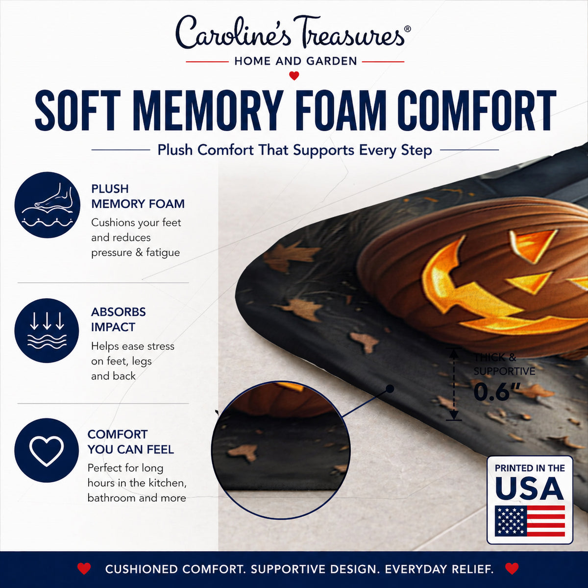 Caroline's Treasures Rottweiler Dogs Memory Foam Mat 19x27