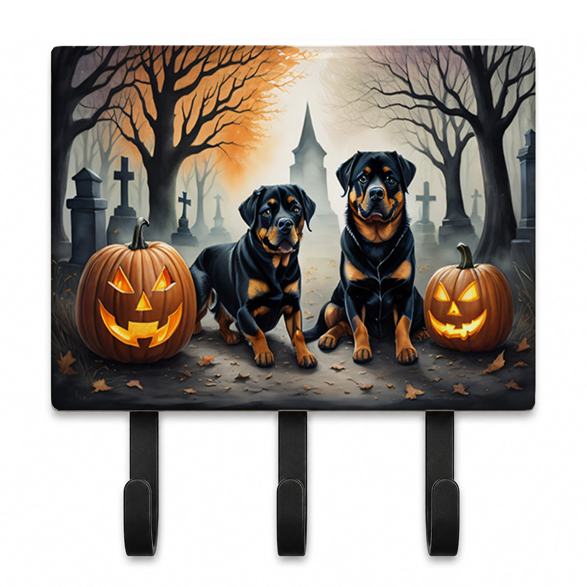 Caroline's Treasures Rottweiler Dogs Halloween Ceramic Triple Wall Hook