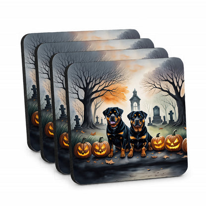 Caroline's Treasures Rottweiler Dogs Foam Drink Coasters Set of 4