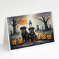 Caroline's Treasures DAC2063GCA7P Rottweiler Spooky Halloween Greeting Cards and Envelopes Pack of 8 Blank Cards with Envelopes Whimsical A7 Size 5x7 Blank Greeting Cards