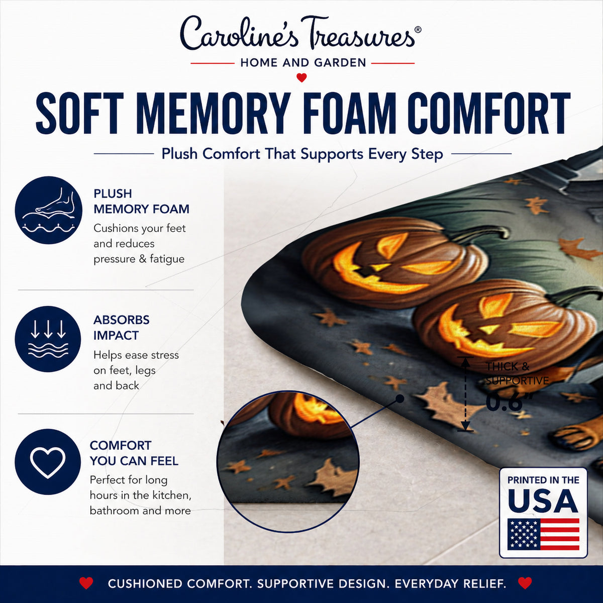 Caroline's Treasures Rottweiler Dogs Memory Foam Mat 19x27