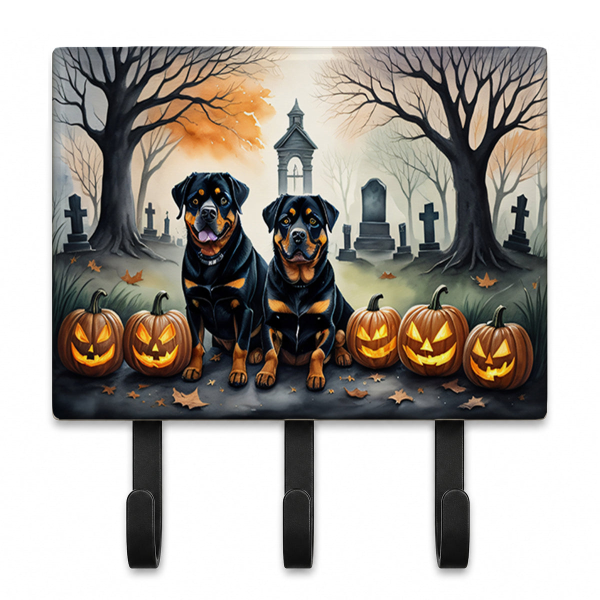 Caroline's Treasures Rottweiler Dogs Halloween Ceramic Triple Wall Hook