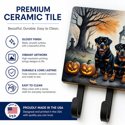 Caroline's Treasures Rottweiler Dogs Halloween Ceramic Triple Wall Hook