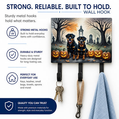 Caroline's Treasures Rottweiler Dogs Halloween Ceramic Triple Wall Hook