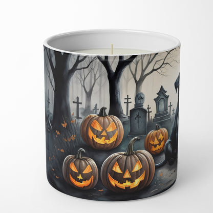 Caroline's Treasures DAC2065CDL Black Pug Spooky Halloween Decorative Soy Candle Nature Soy Wax Essential Oil Home Decor Ideal for Bedroom Kitchen Bath Office Gift, 10 oz