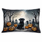 Caroline's Treasures DAC2065PILLOWCASE Black Pug Spooky Halloween Fabric Standard Pillowcase Lightweight Super Soft Easy Care Decorative Artwork Pillowcase, Standard