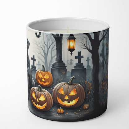 Caroline's Treasures DAC2066CDL Black Pug Spooky Halloween Decorative Soy Candle Nature Soy Wax Essential Oil Home Decor Ideal for Bedroom Kitchen Bath Office Gift, 10 oz