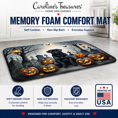 Caroline's Treasures Pug Dogs Memory Foam Mat 19x27
