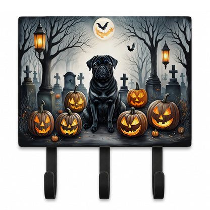 Caroline's Treasures Pug Dogs Halloween Ceramic Triple Wall Hook