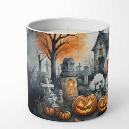 Caroline's Treasures DAC2067CDL Poodle Spooky Halloween Decorative Soy Candle Nature Soy Wax Essential Oil Home Decor Ideal for Bedroom Kitchen Bath Office Gift, 10 oz