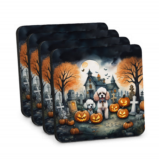 Caroline's Treasures Poodle Dogs Foam Drink Coasters Set of 4 Absorbent