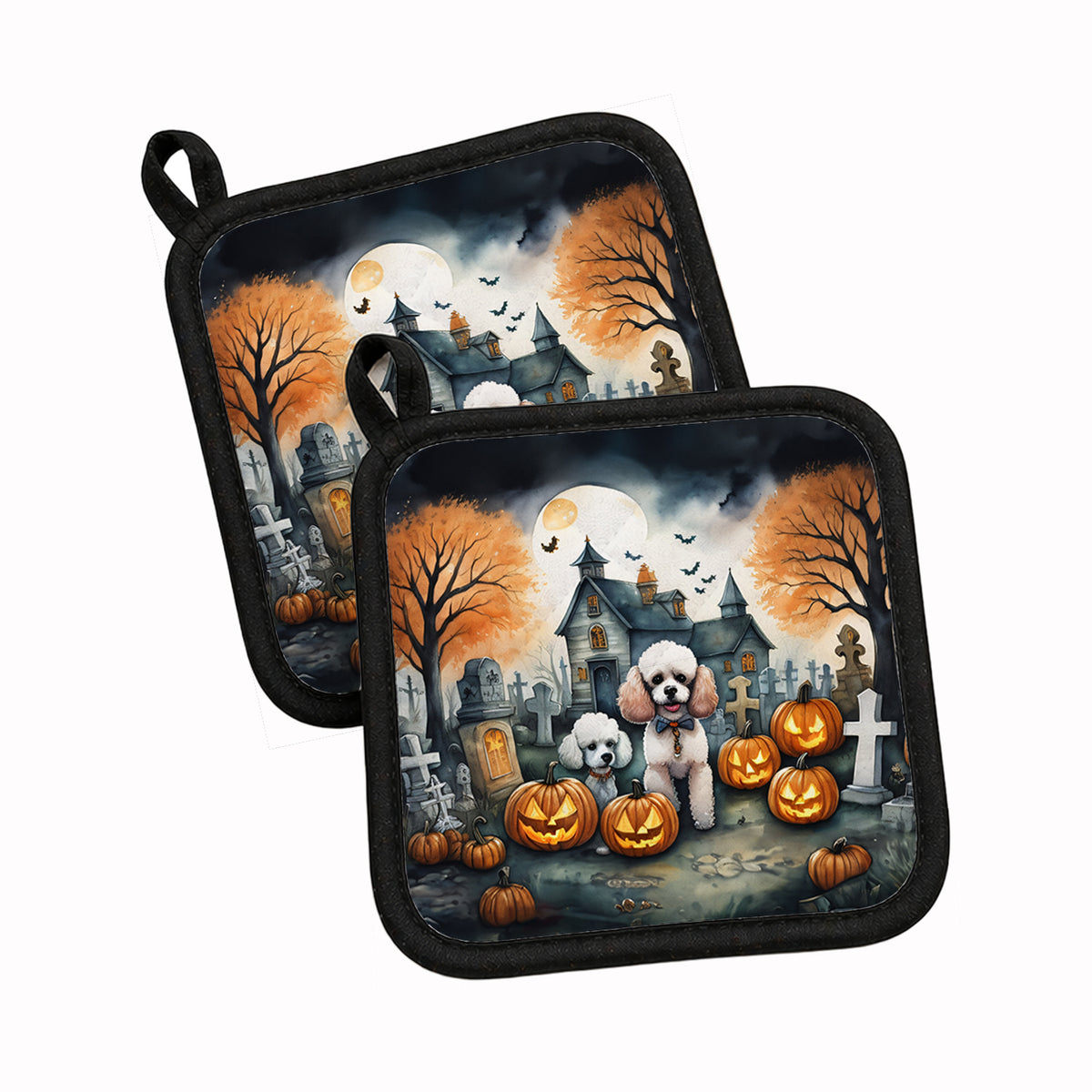Caroline's Treasures Poodle Dogs Set of 2 Kitchen Pot Holders
