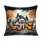 Caroline's Treasures DAC2067PW1414 Poodle Spooky Halloween Fabric Decorative Pillow Machine Washable, Indoor Outdoor Decorative Pillow for Couch, Bed or Patio, 14Hx14W