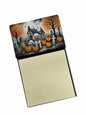 Caroline's Treasures Poodle Spooky Halloween Sticky Note Holder Refillable Dispenser Self-Sticky Note Pads, Memo Pads Blank Desk Accessories