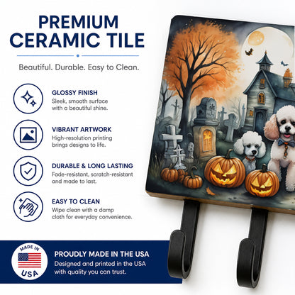 Caroline's Treasures Poodle Dogs Halloween Ceramic Triple Wall Hook