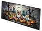 Caroline's Treasures Pomeranian Spooky Halloween Runner Mat 28x58 Front Door Mat Indoor Outdoor Rugs for Entryway Hallway Foyer Non Slip Washable Wide Doormat