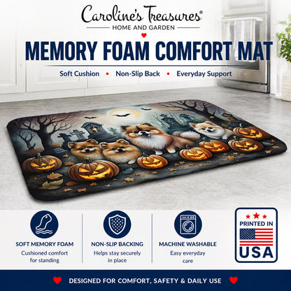 Caroline's Treasures Pomeranian Dogs Memory Foam Mat 19x27