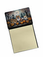 Caroline's Treasures Pomeranian Spooky Halloween Sticky Note Holder Refillable Dispenser Self-Sticky Note Pads, Memo Pads Blank Desk Accessories