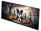 Caroline's Treasures Papillon Spooky Halloween Runner Mat 28x58 Front Door Mat Indoor Outdoor Rugs for Entryway Hallway Foyer Non Slip Washable Wide Doormat