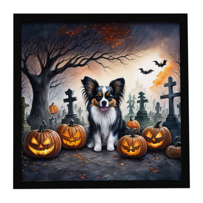 Caroline's Treasures Papillon Dogs Framed Metal Wall Art 8 x 8 Inch