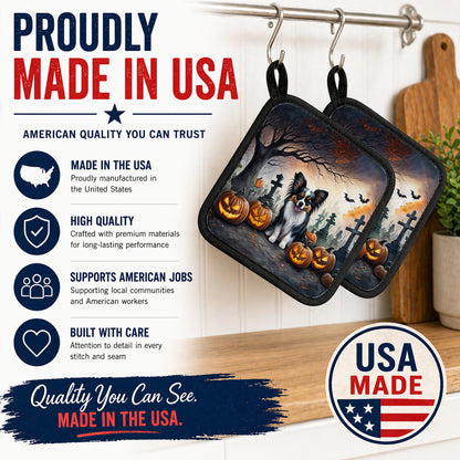 Caroline's Treasures Papillon Dogs Set of 2 Kitchen Pot Holders