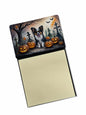Caroline's Treasures Papillon Spooky Halloween Sticky Note Holder Refillable Dispenser Self-Sticky Note Pads, Memo Pads Blank Desk Accessories