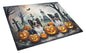 Caroline's Treasures DAC2070LCB Papillon Spooky Halloween Glass Cutting Board Large Decorative Tempered Glass Kitchen Cutting and Serving Board Large Size Chopping Board