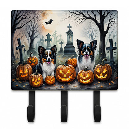 Caroline's Treasures Papillon Dogs Halloween Ceramic Triple Wall Hook