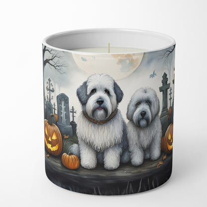 Caroline's Treasures DAC2071CDL Old English Sheepdog Spooky Halloween Decorative Soy Candle Nature Soy Wax Essential Oil Home Decor Ideal for Bedroom Kitchen Bath Office Gift, 10 oz