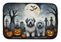 Caroline's Treasures DAC2071DDM Old English Sheepdog Spooky Halloween Dish Drying Mat Absorbent Dish Drying Mat Pad for Kitchen Counter Dish Drainer Mat for Countertop, 14 x 21, Multicolor