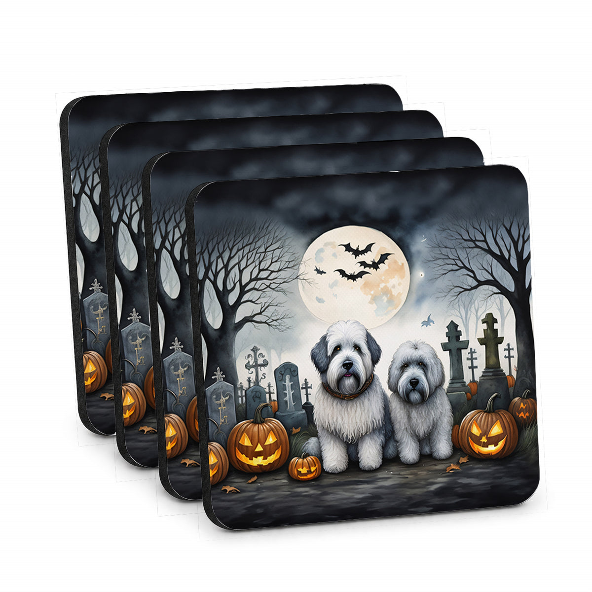 Caroline's Treasures Old English Sheepdog Dogs Drink Coasters Set of 4