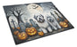 Caroline's Treasures DAC2071LCB Old English Sheepdog Spooky Halloween Glass Cutting Board Large Decorative Tempered Glass Kitchen Cutting and Serving Board Large Size Chopping Board