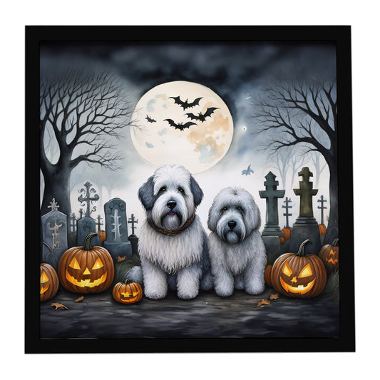 Caroline's Treasures Old English Sheepdog Dogs Framed Metal Wall Art 8x8