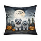 Caroline's Treasures DAC2071PW1818 Old English Sheepdog Spooky Halloween Fabric Decorative Pillow Machine Washable, Indoor Outdoor Decorative Pillow for Couch, Bed or Patio, 18Hx18W